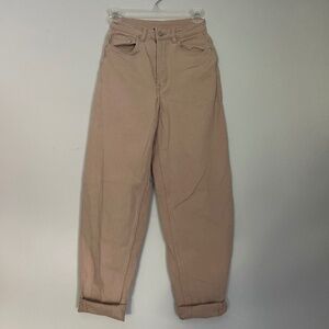 Tan H&M Mom/Loose Fit Khakis